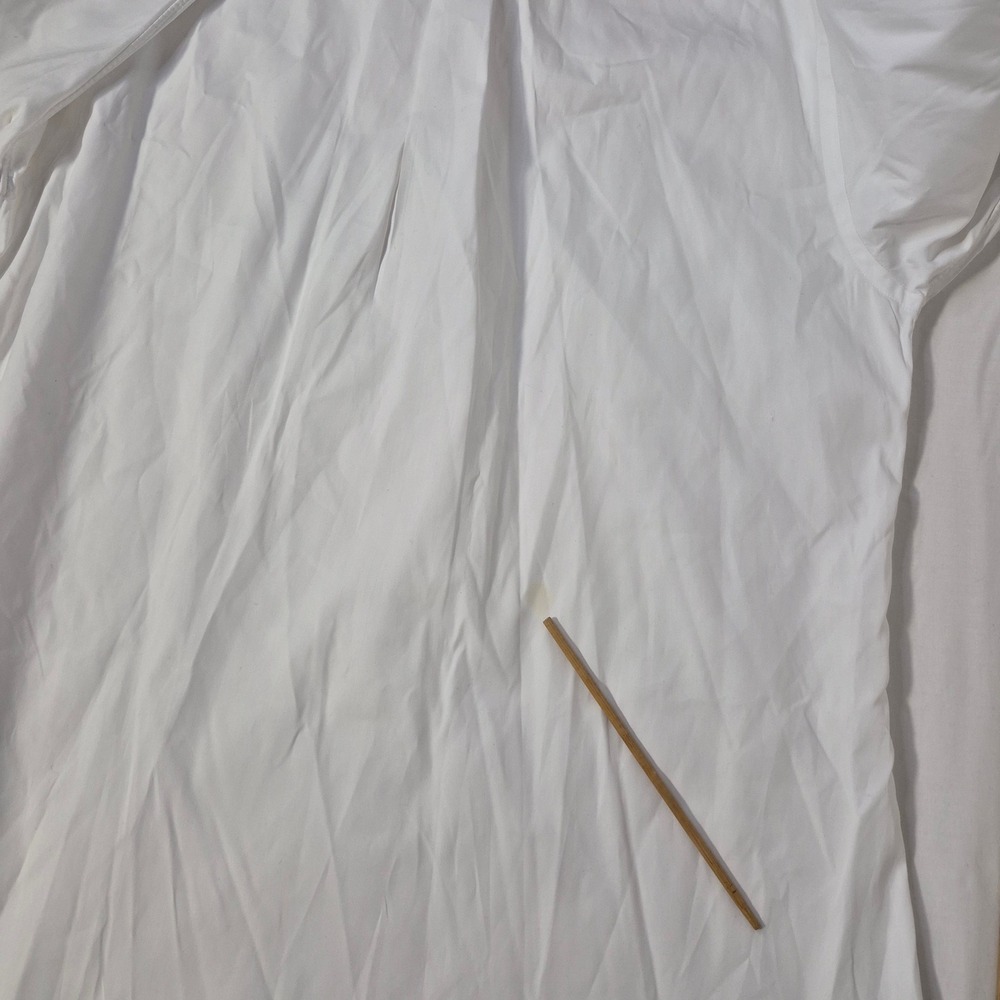 Gitman Bros Dress Shirt Mens 16-34 White Cotton Pinpoint Oxford TTX USA Parisian - Picture 8 of 9